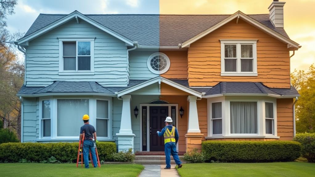 the dramatic impact of a fresh coat of paint on a home's exterior.
